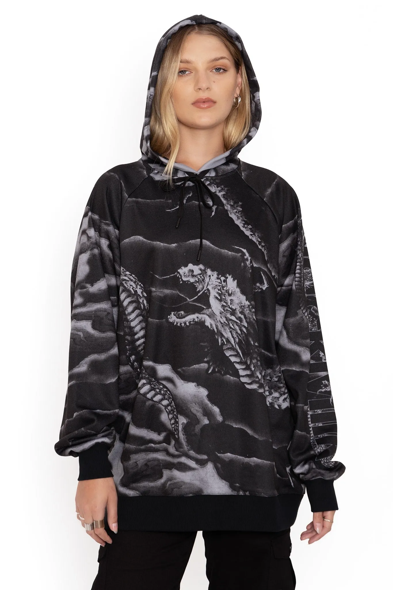 Ascending Dragon Descending Dragon Oversized Hoodie