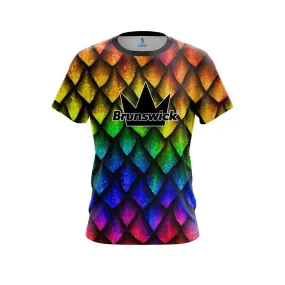 Brunswick Colorful Dragon Scales CoolWick Bowling Jersey