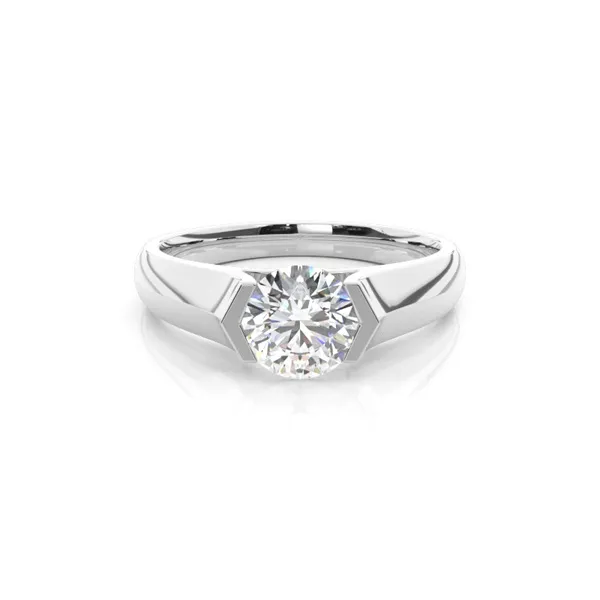 Channel Setting Plain Engagement Ring