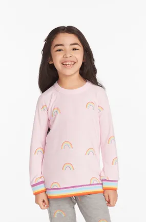 Chaser All Over Rainbows Sweatshirt in Pirouette