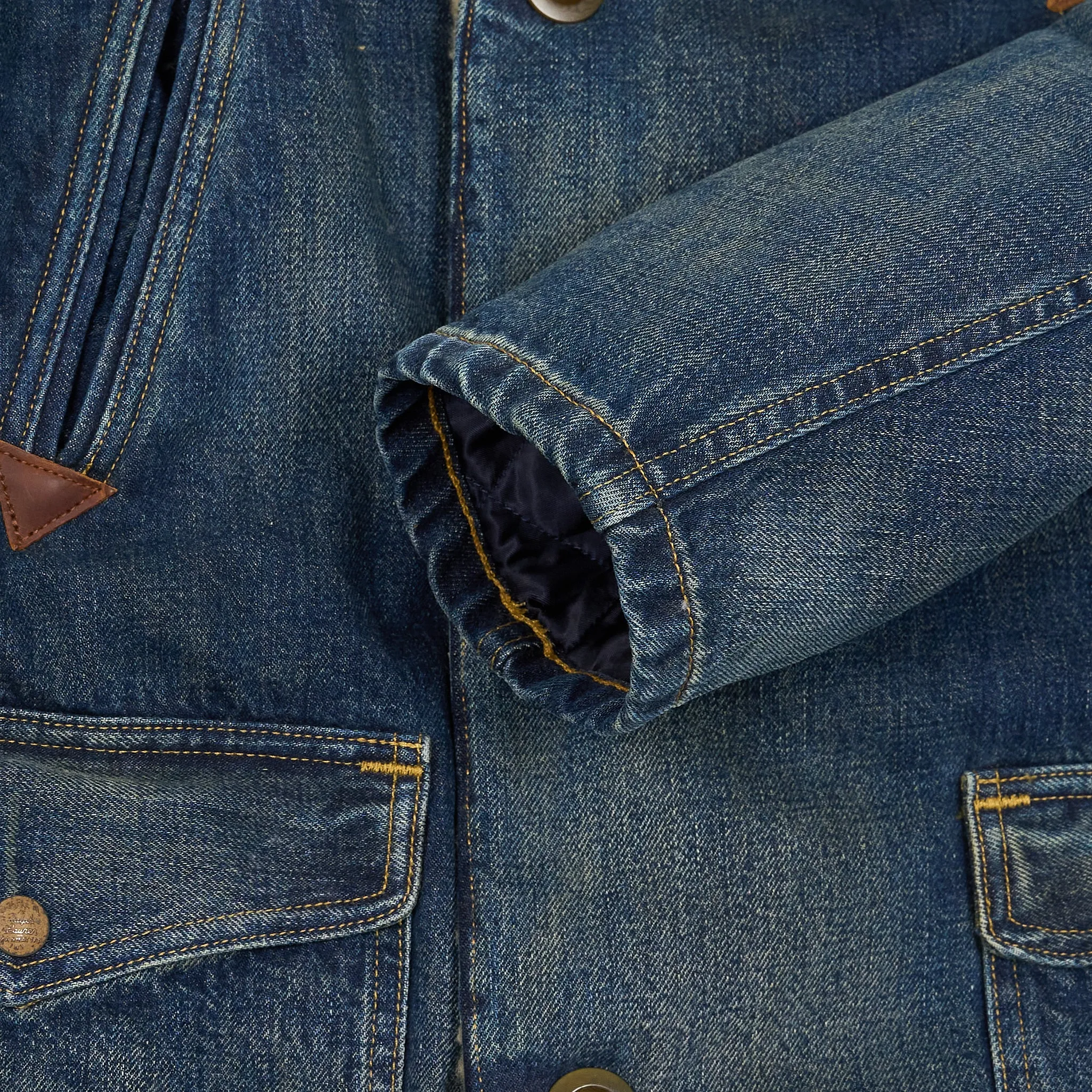 Double RL Hitching Fleece- Denim Ranch Jacket