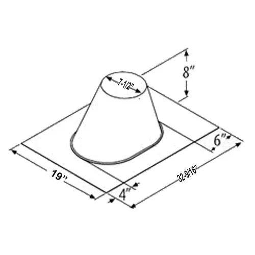 DuraVent 7" DuraTech Adjustable Roof Flashing (7/12 - 12/12) - M&G DuraVent 9550 7DT-F12
