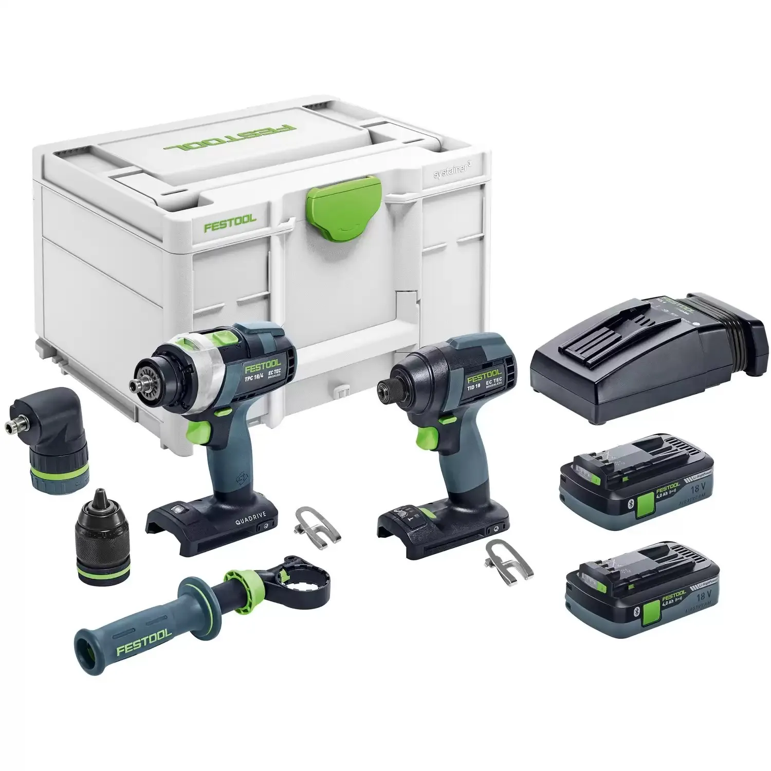 Festool 577616 18V Cordless Drill & Impact Driver Set TID 18 HPC I-Set TPC 18/4