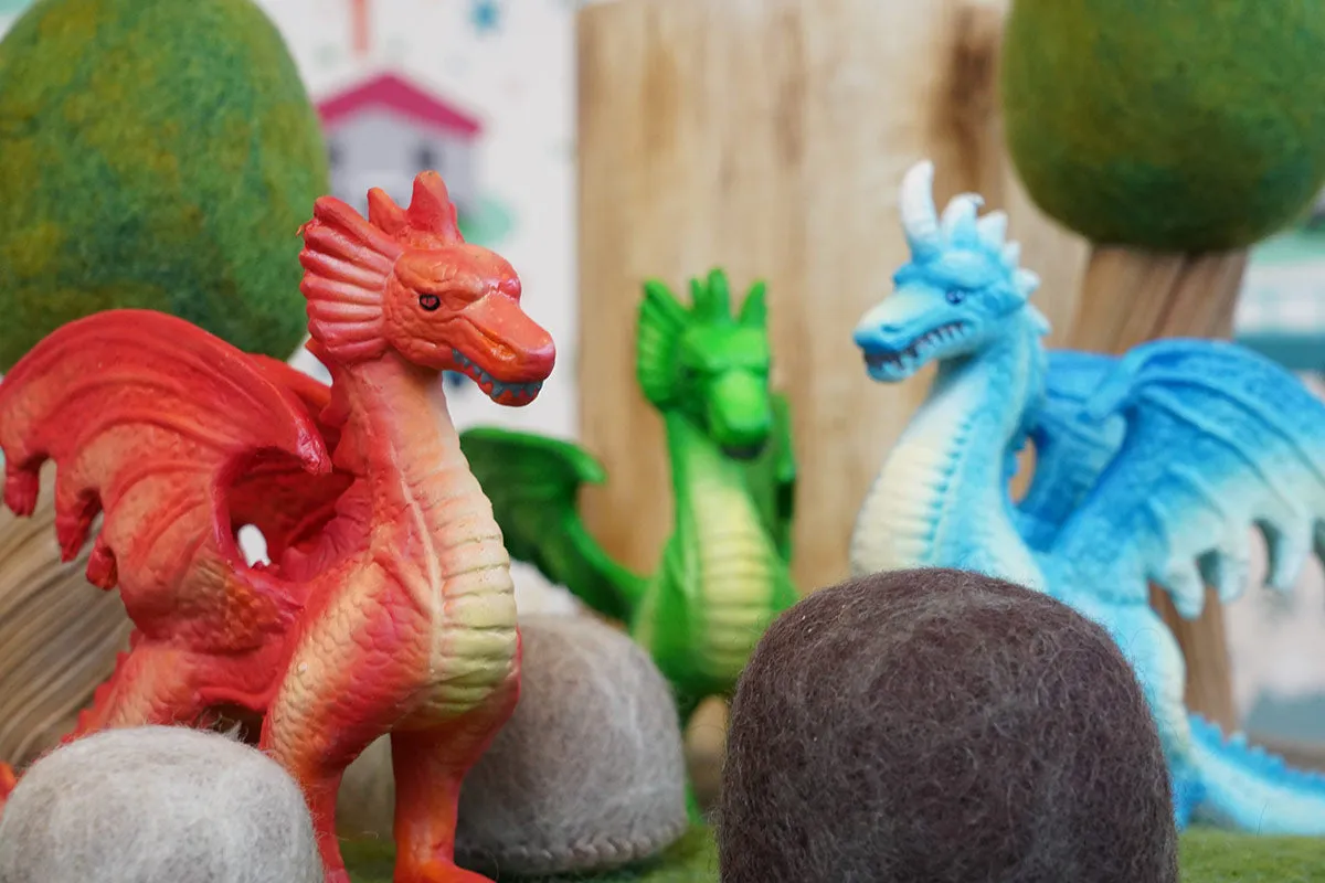 Green Rubber Toys Dragon - Green