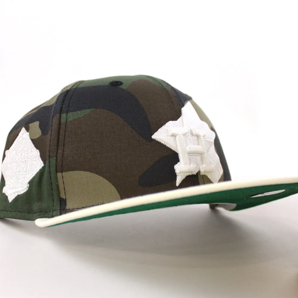 Houston Astros 60 YEARS New Era 59Fifty Fitted Hat (Camo Chrome White GREEN Under Brim)