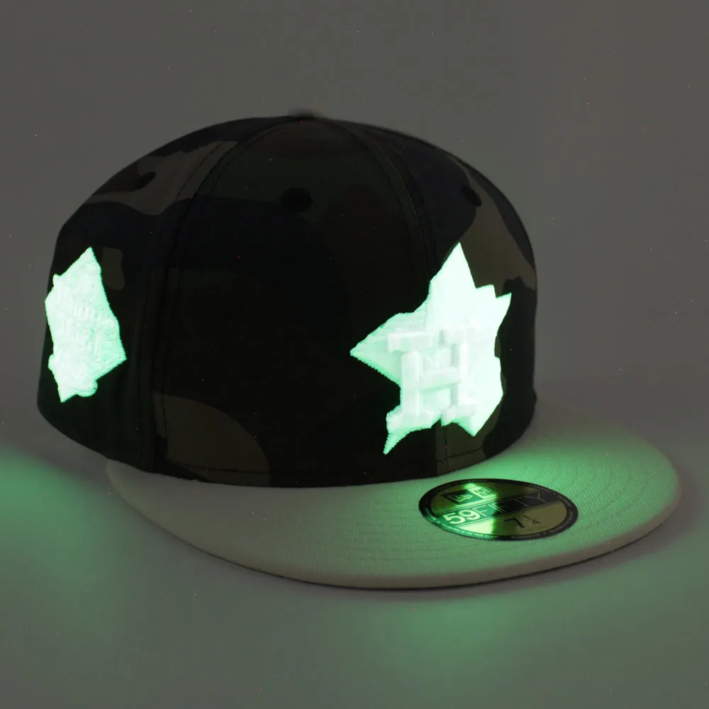 Houston Astros 60 YEARS New Era 59Fifty Fitted Hat (Camo Chrome White GREEN Under Brim)
