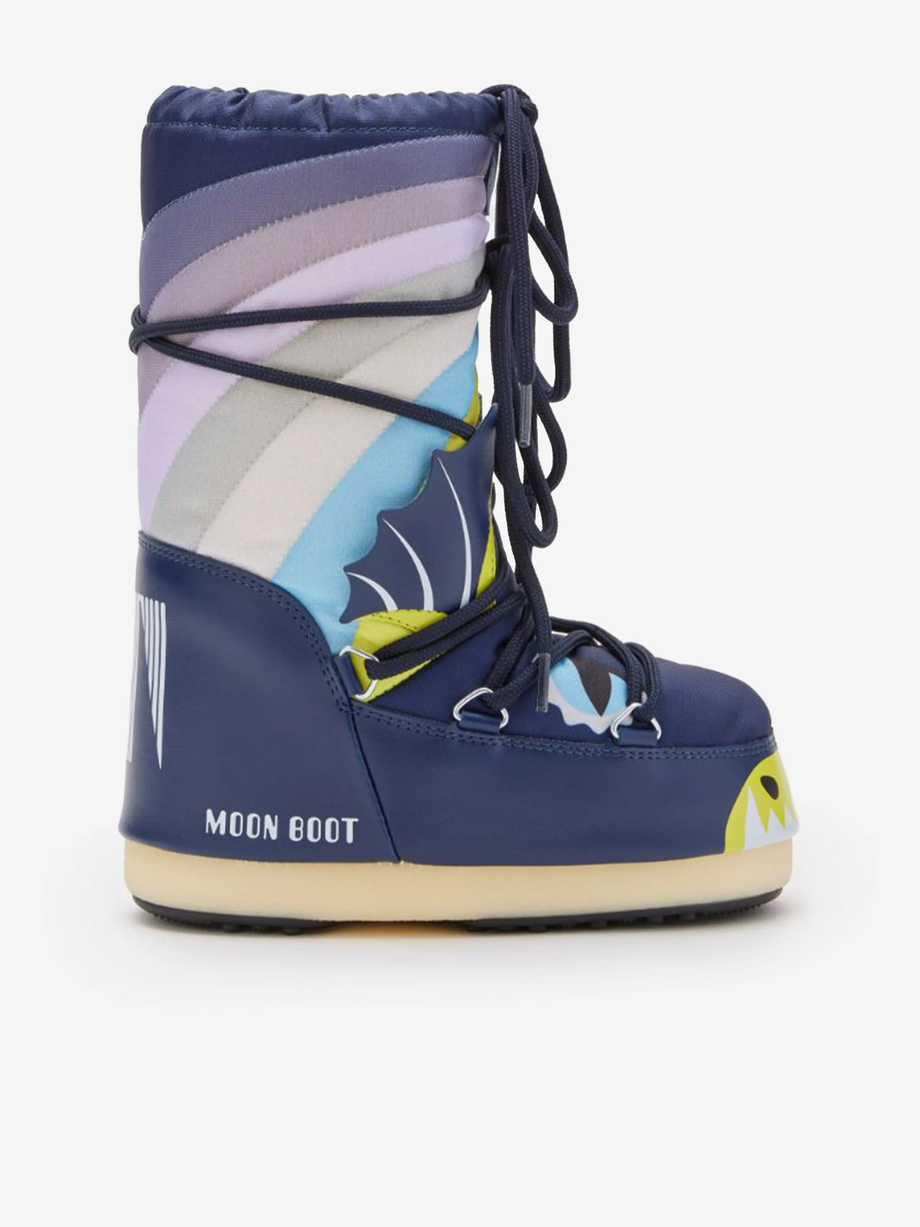 Moon Boot Boys Icon Dragon Boots in Blue