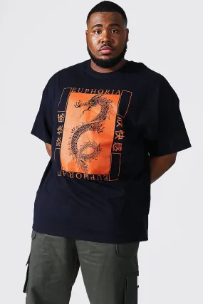 Plus Size Euphoria Dragon Graphic T-Shirt
