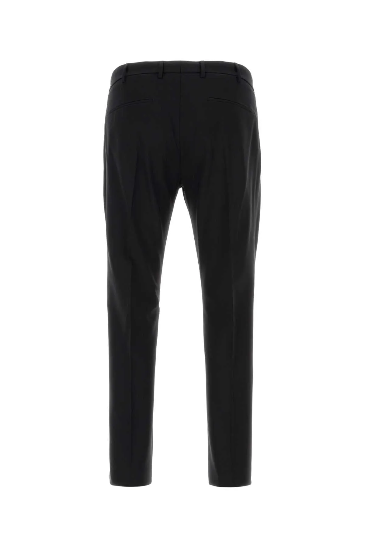 Pt Torino Black Stretch Wool Pant
