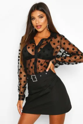 Spot Organza Shirt
